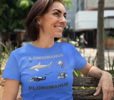 tee shirt bleu pour femme