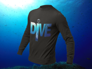 t-shirt manche longue graphique DIVE